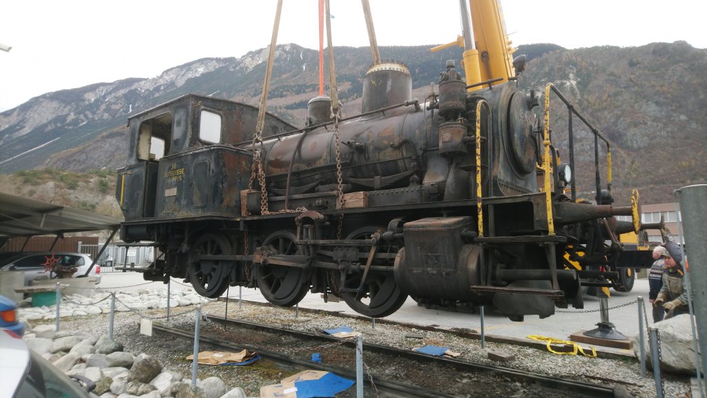 Arnold grue levage locomotive Sierre 2018